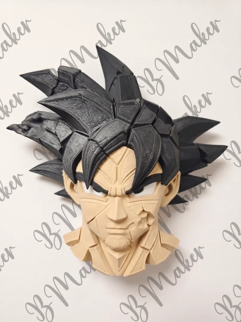 Vue verticale de la décoration murale Goku