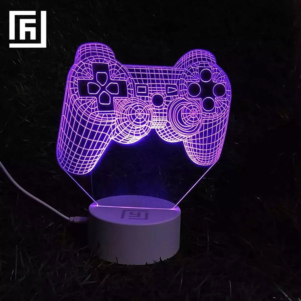 Lampe LED 3D Manette PS3 🎮 Personnalisée