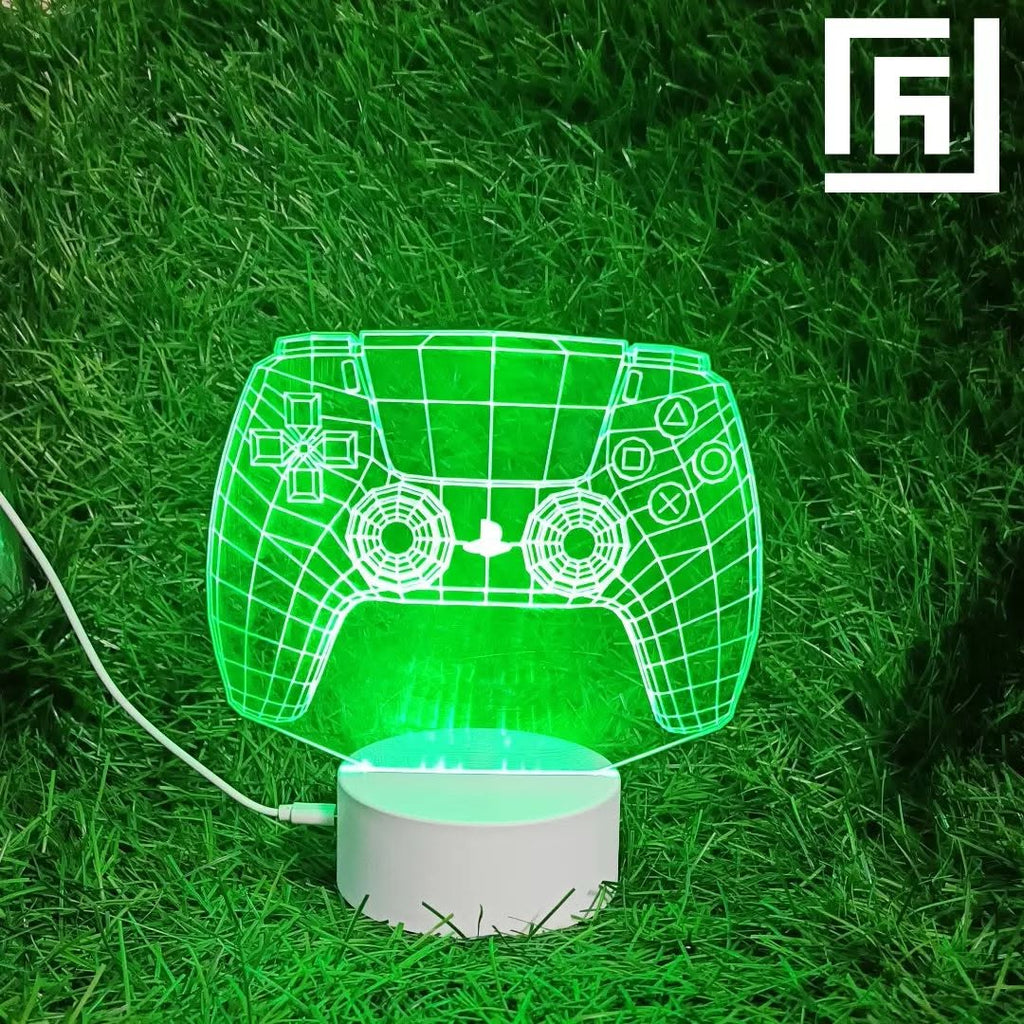 Lampe LED 3D Manette PS5 🎮 Personnalisée