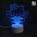 Lampe LED 3D Hello Kitty 🎀 Personnalisée