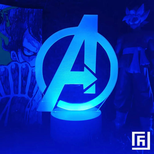 Lampe LED 3D Avengers 🛡️ Personnalisée