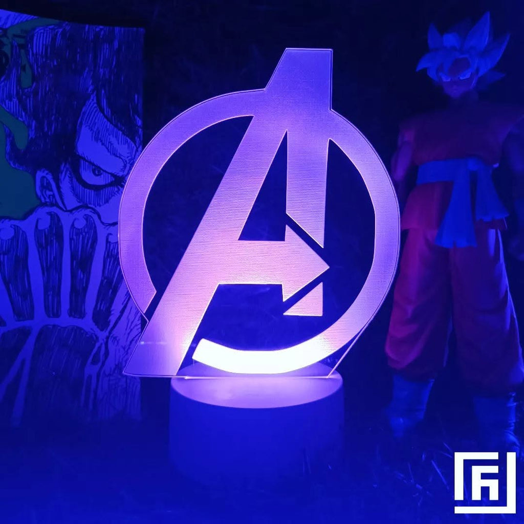 Lampe LED 3D Avengers 🛡️ Personnalisée
