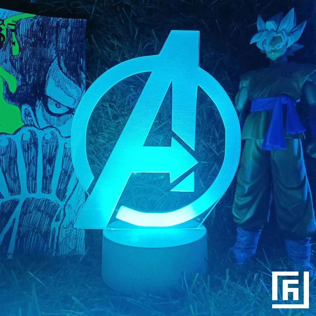 Lampe LED 3D Avengers 🛡️ Personnalisée
