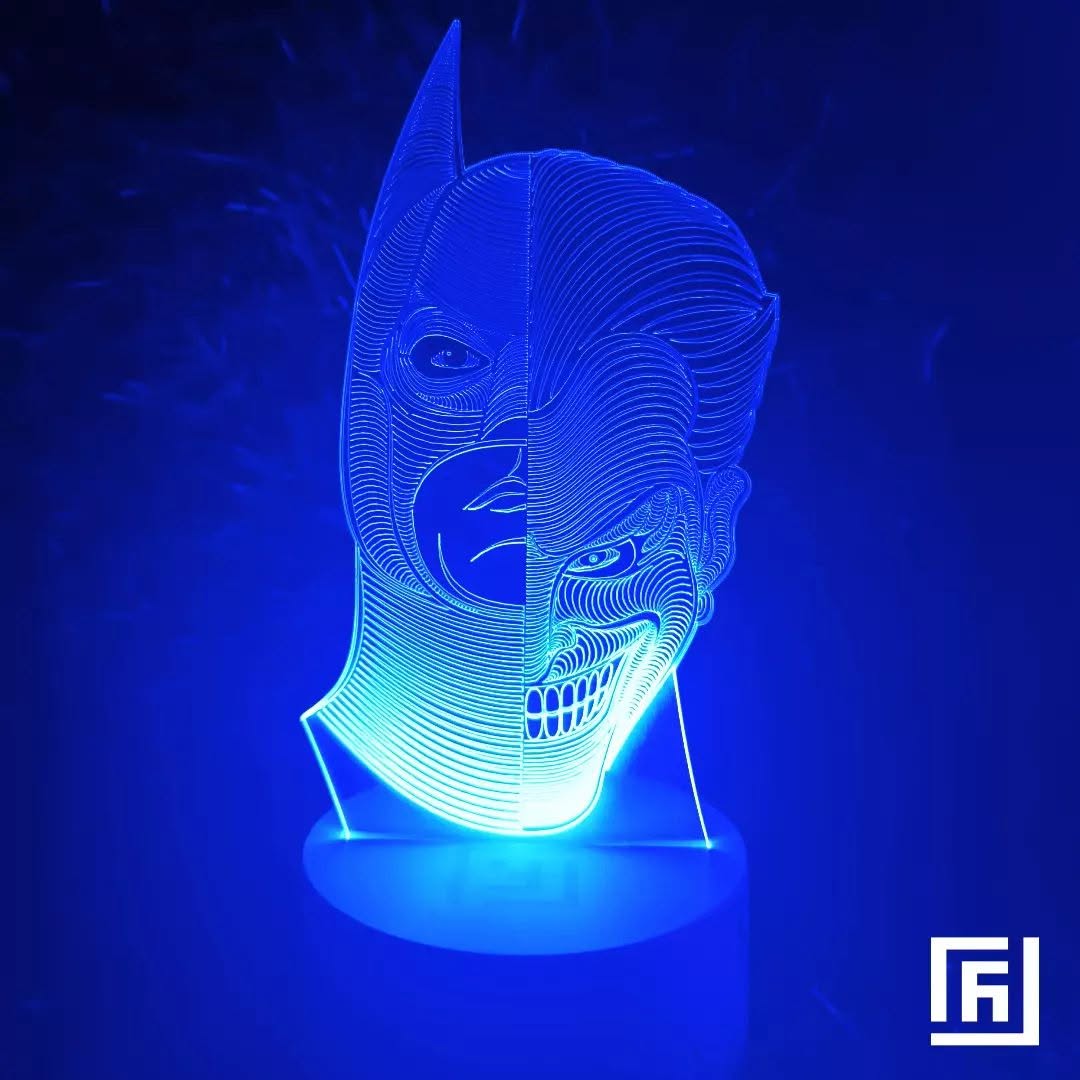 Lampe LED 3D Batman 🦇 Personnalisée