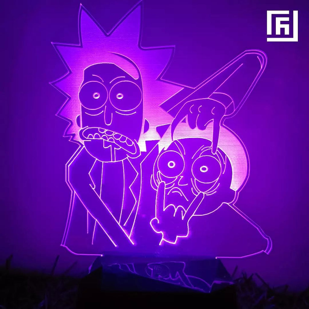 Lampe LED 3D Rick & Morty 🛸 Personnalisée