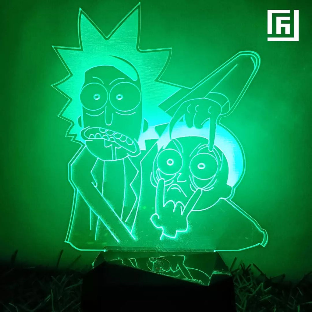 Lampe LED 3D Rick & Morty 🛸 Personnalisée