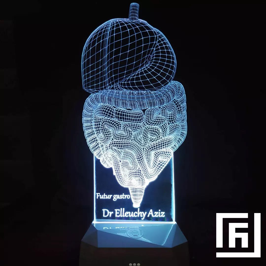 Lampe LED 3D Cadeau Médecin ⚕️ Personnalisée