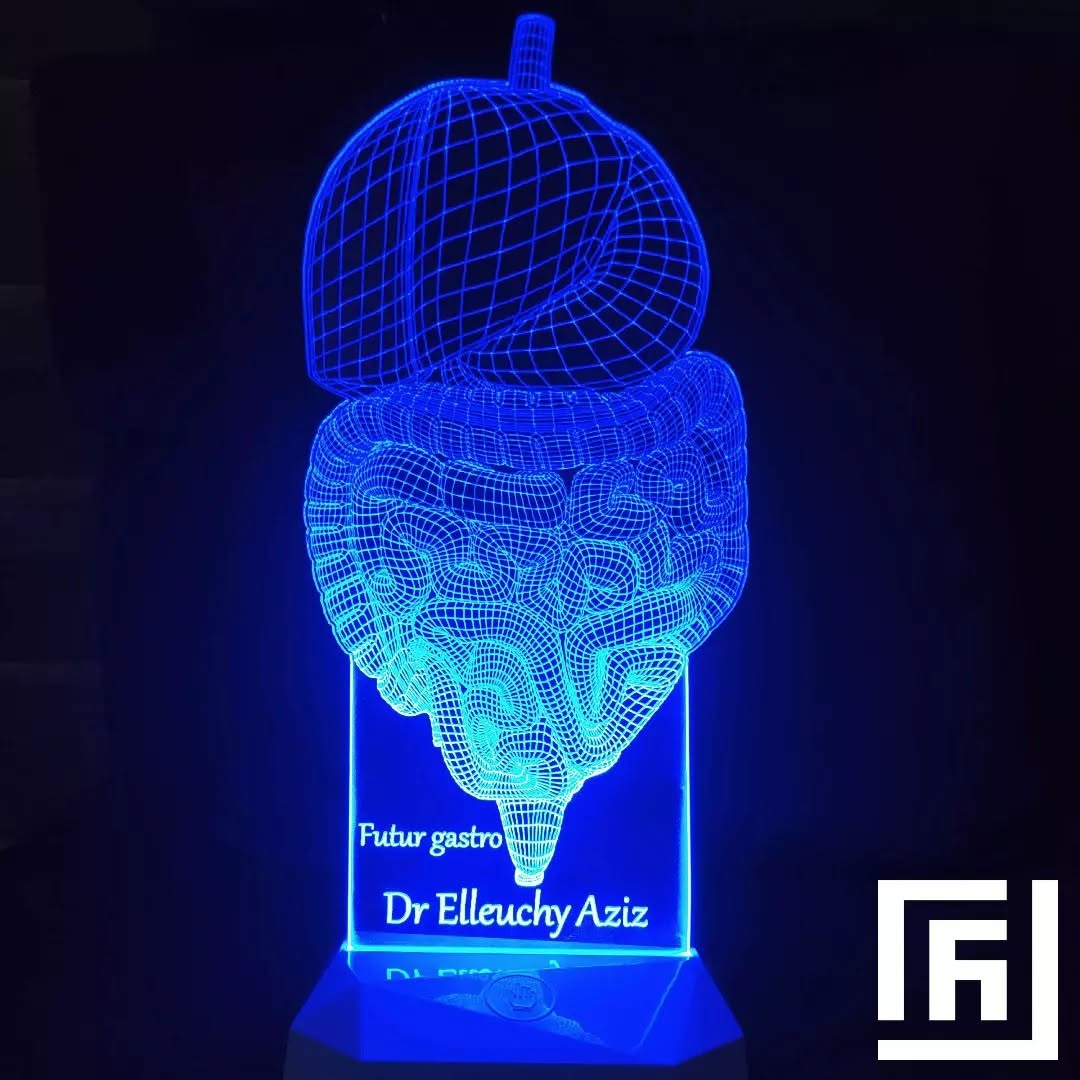 Lampe LED 3D Cadeau Médecin ⚕️ Personnalisée