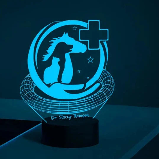 Veilleuse led  personnalisée pour   vétérinaire