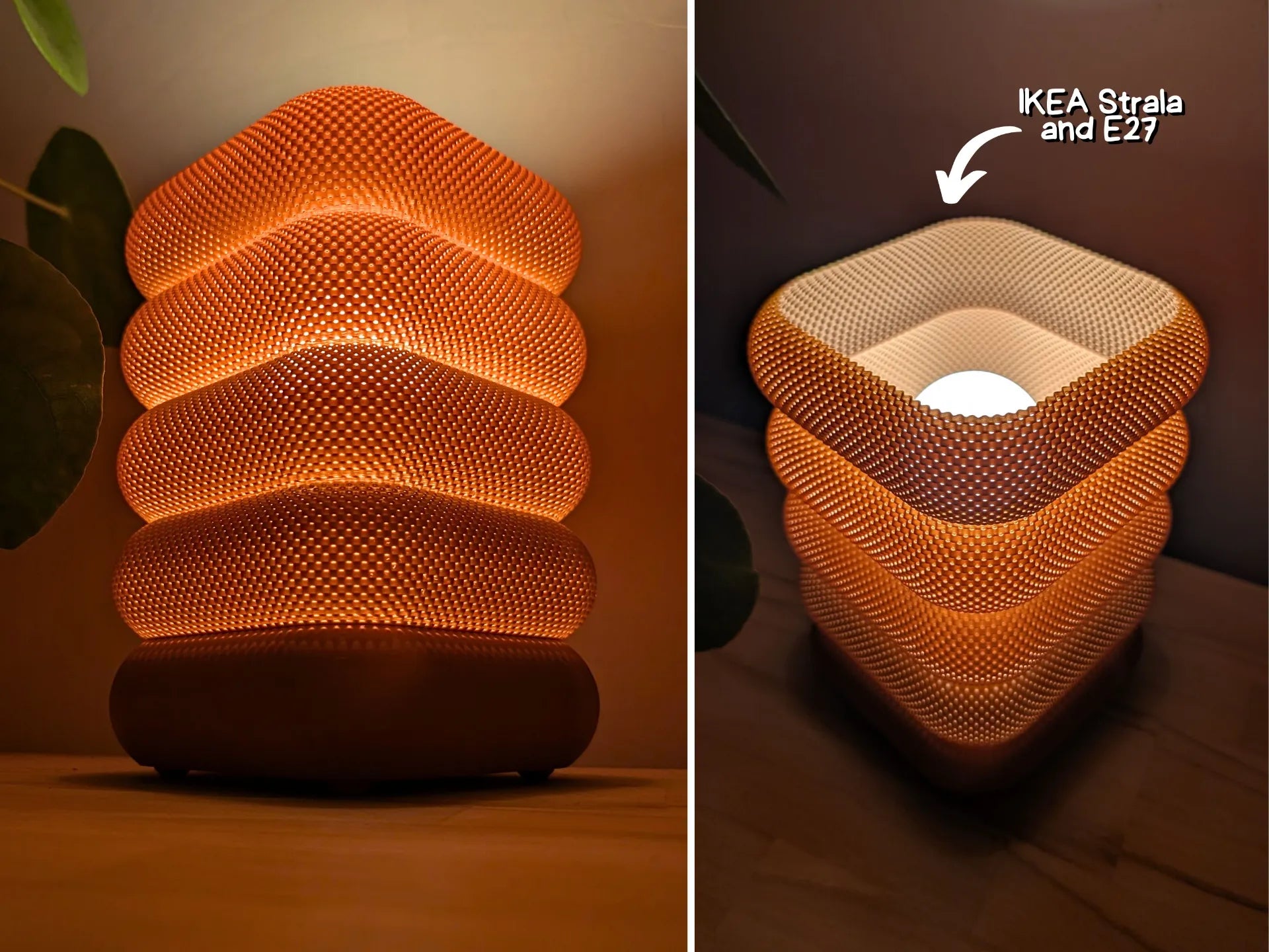 🏹 Lampe Rétro Osier — Abat-jour texturé (compatible IKEA Stråla)