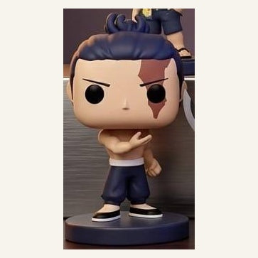 Figurine JJK – cicatrice et chignon – détail de la photo originale