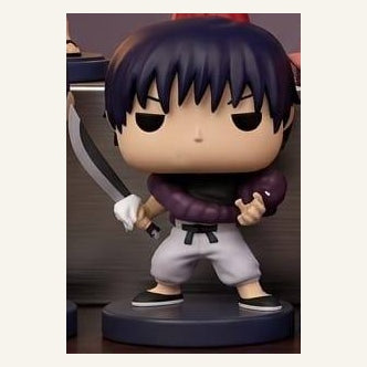 Figurine JJK – katana et tenue blanche – détail de la photo originale