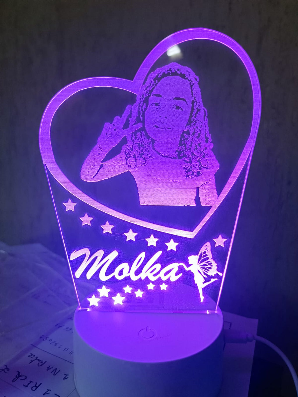 Lampe LED 3D Photo Personnalisée 📷