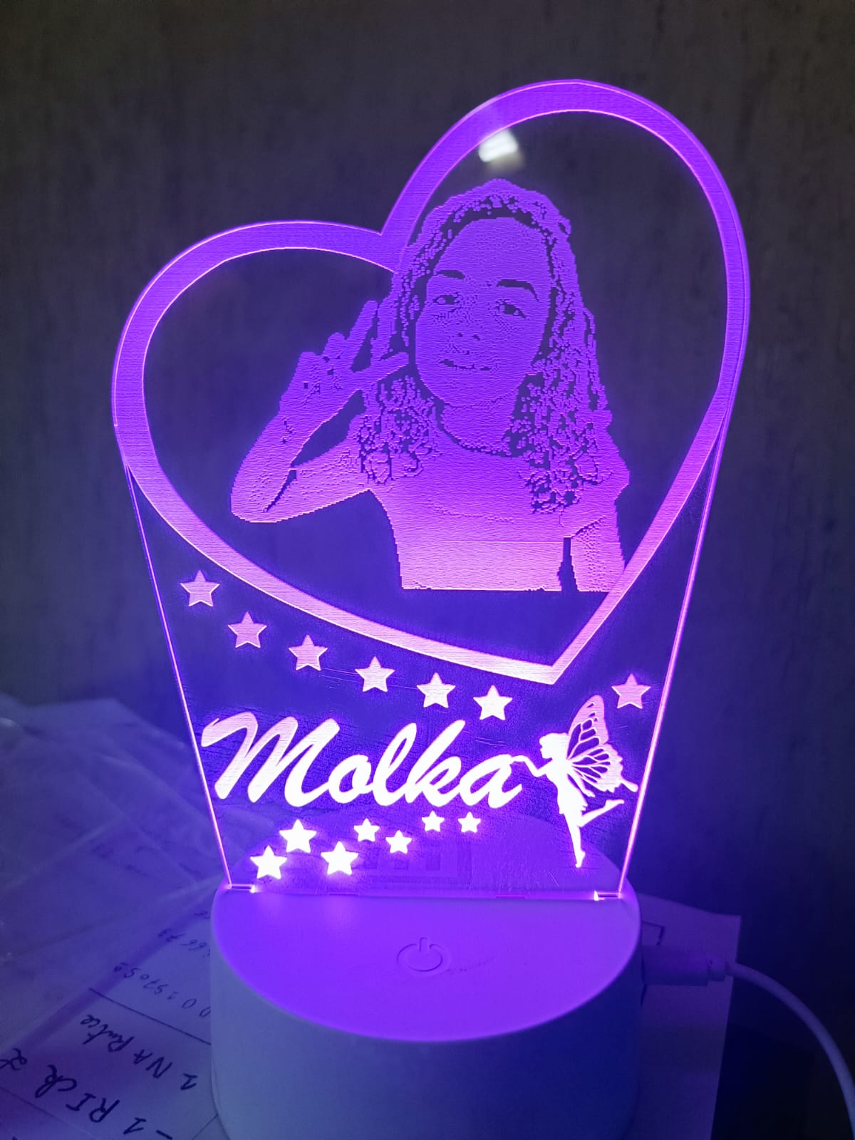 Lampe LED 3D Photo Personnalisée 📷