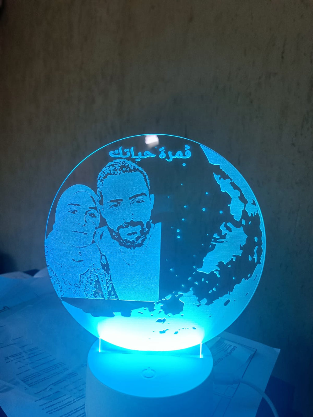 Lampe LED 3D Photo Personnalisée 📷