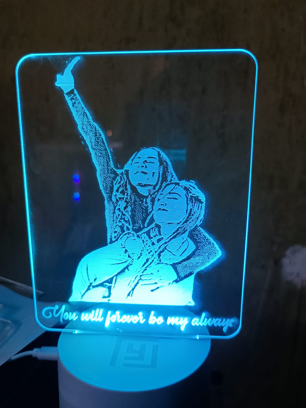 Lampe LED 3D Photo Personnalisée 📷