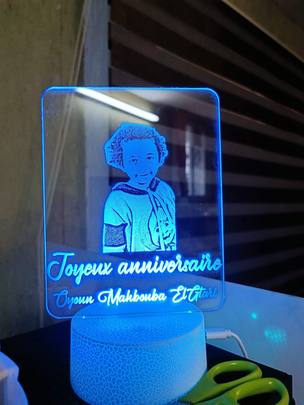 Lampe LED 3D Photo Personnalisée 📷