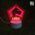 Lampe LED 3D LOSC Lille ⚽ Déco supporter