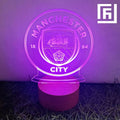 Lampe LED 3D Manchester City ⚽ Déco supporter