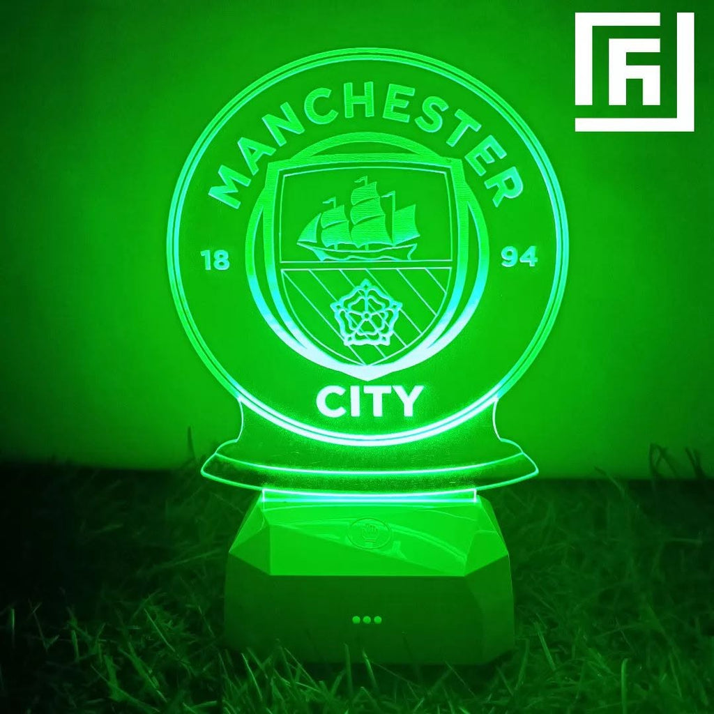Lampe LED 3D Manchester City ⚽ Déco supporter