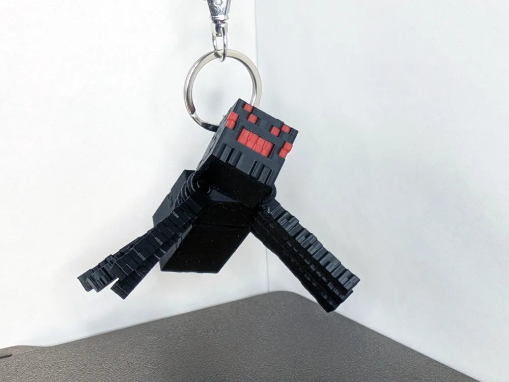 Porte-clé Araignée 8 bits – Minecraft 🕷️ (lot de 2)