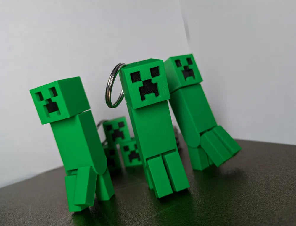 Porte-clé Creeper Articulé – Minecraft 🟩 (lot de 2)