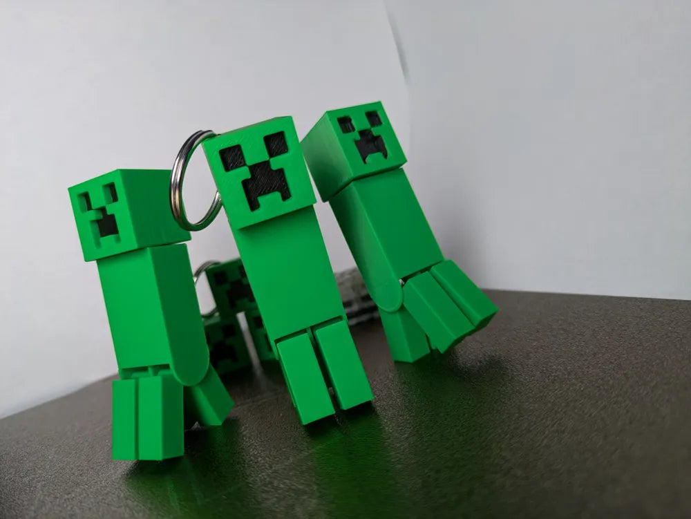 Porte-clé Creeper Articulé – Minecraft 🟩 (lot de 2)