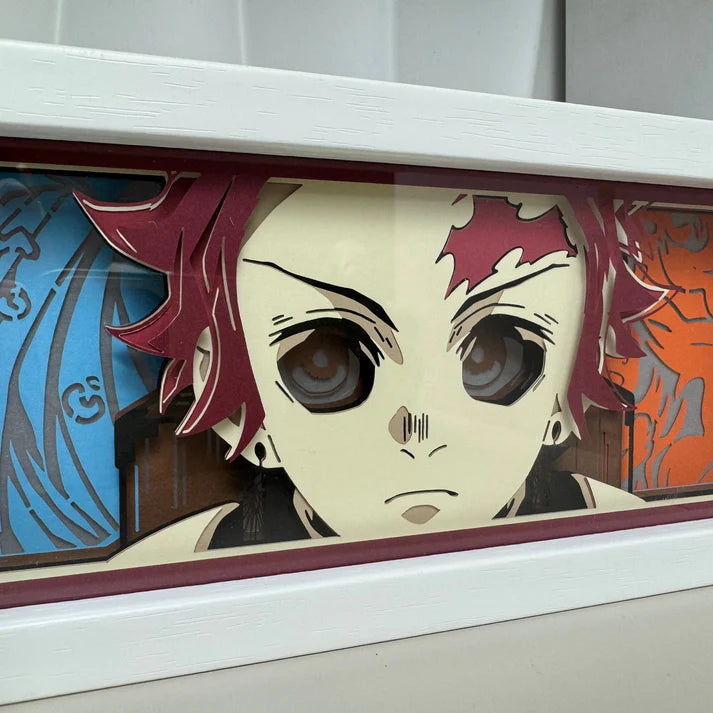 Light Box LED Tanjiro (Mode Démon) – Demon Slayer 👹