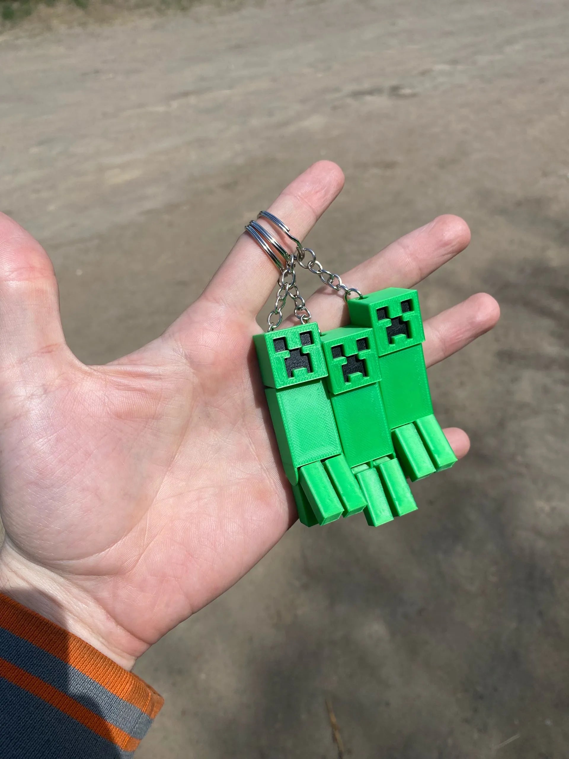 Porte-clé Creeper Articulé – Minecraft 🟩 (lot de 2)