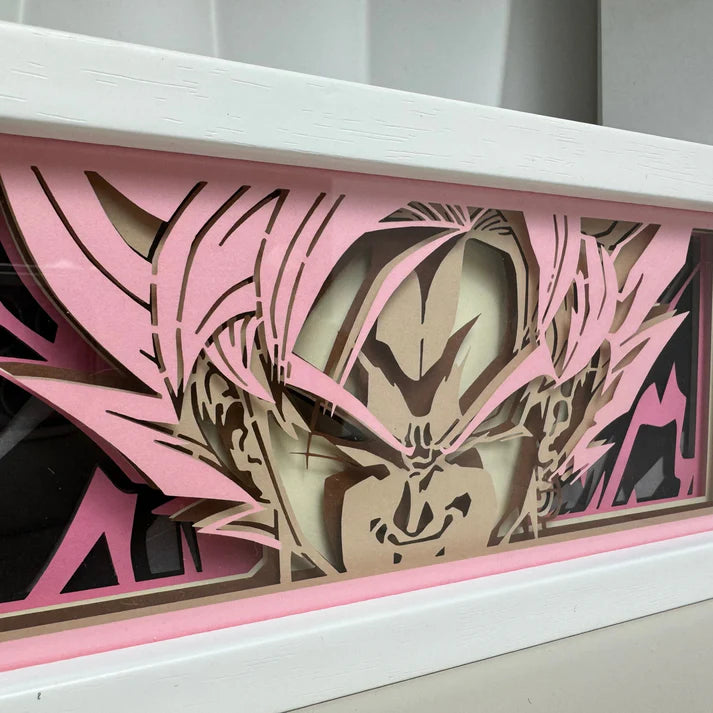Light Box LED Goku Rosé – Dragon Ball 🌸